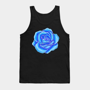 Pixel Blue Rose Tank Top